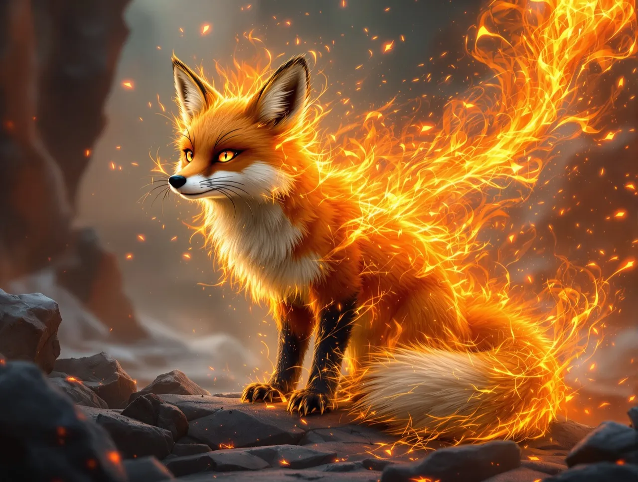 Cinderwake, a Ember Red Fox