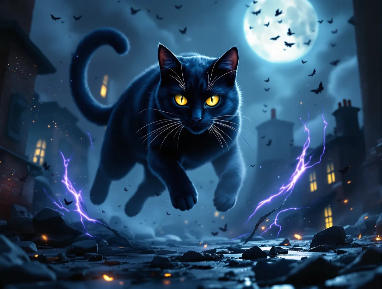 Nocturne, a Shade Black Cat