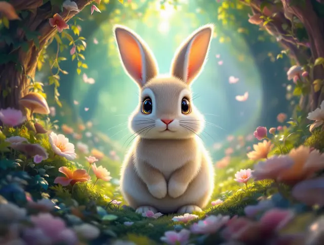 Illustration de carte Flore : Lapin sauvage