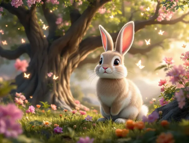 Illustration de carte Flore : Lapin sauvage