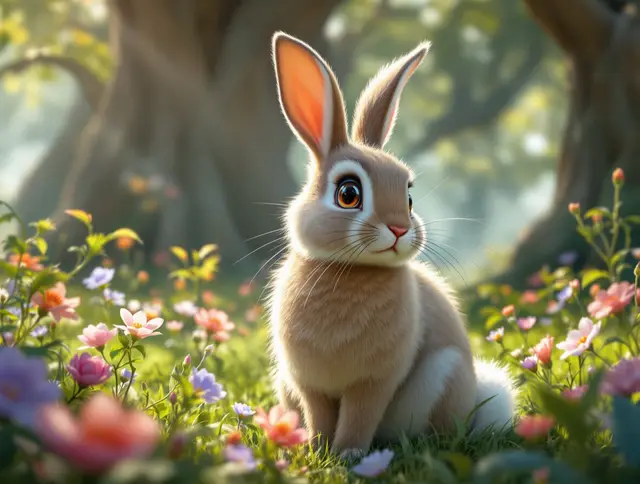 Illustration de carte Flore : Lapin sauvage