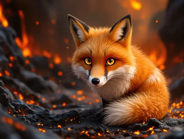 Illustration de carte Braise : Renard roux
