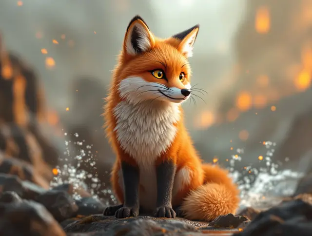 Illustration de carte Braise : Renard roux