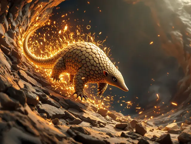 Illustration de carte Pierre : Pangolin