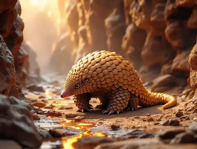 Illustration de carte Pierre : Pangolin